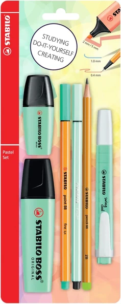 Stabilo - Kalem Seti - Tek Pastel Renk - 6'Lı Set - Yeşil ürün görseli 1