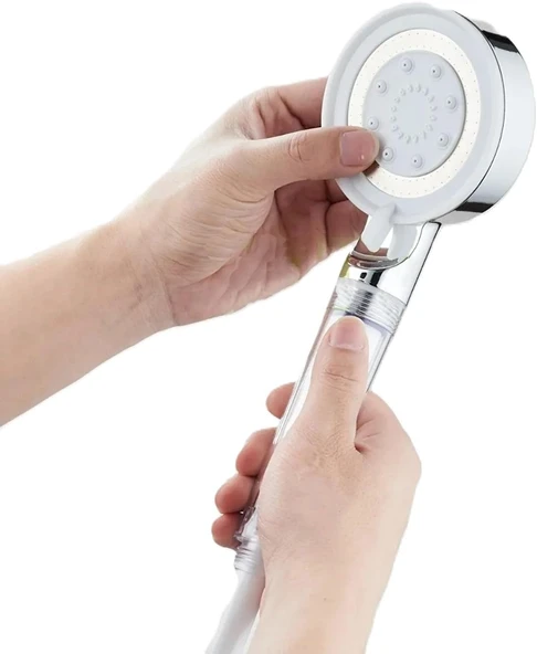 Orret 5 Fonksiyonlu Filtreli Duş Başlığıü,Filtreli El Duşu,Banyo Duşa Kabin İçin Handshower,Temizlenebilir Filtre,Spa Etkili Duş Başlığı (Beyaz) ürün görseli 1