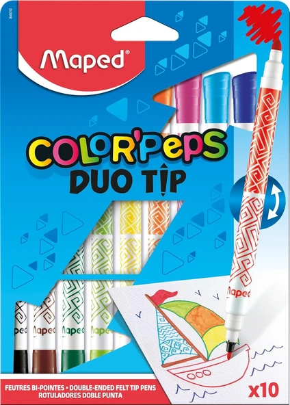 Maped 849010 Color Peps Duo 10 Renk Keçeli̇ Kalem ürün görseli 1