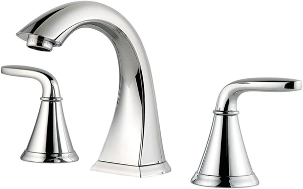Pfister Pasadena Banyo Lavabo Bataryası, 8-Inç Yaygın, 2 Kulplu, 3 Delikli, Parlak Krom Kaplama, Lf049Pdcc ürün görseli 1