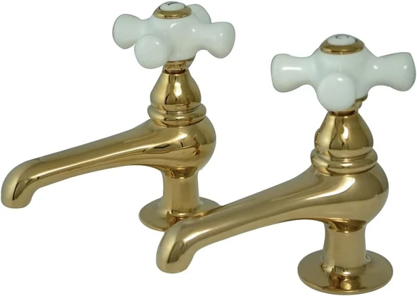 Brass Cc9L2 Lavabo Musluk Bataryası, 8,9Cm Ağız Erişimi, Cilalı Pirinç ürün görseli 1