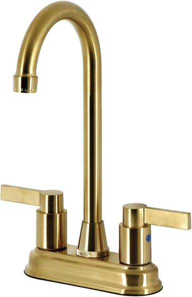 Brass Kb8497Ndl Nuvofusion 10 Cm Centerset Bar Bataryası, Fırçalanmış Pirinç ürün görseli 1