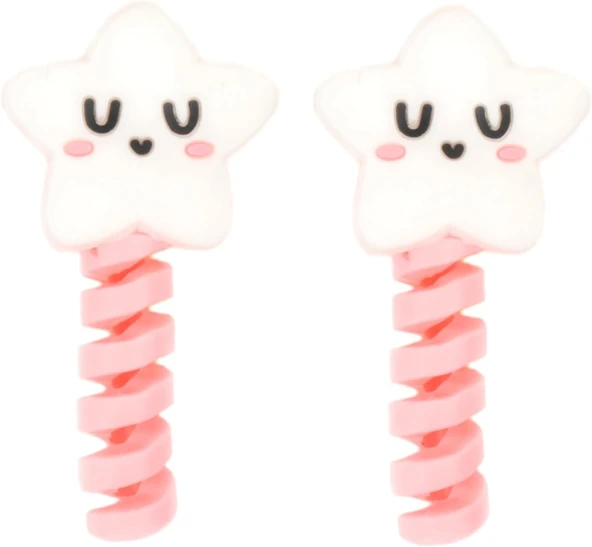 Spelt Kablo Ucu Için Koruma Spirali Figürlü Kawaii 2'Li ürün görseli 1