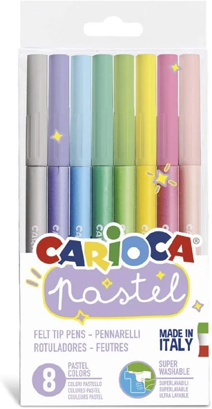 Carioca Pastel Süper Yıkanabilir Keçeli Kalem 8'Li ürün görseli 1