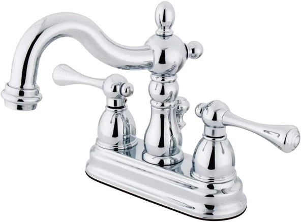 Brass Ks1601Bl Heritage Merkez Seti Pirinç Açılır Lavabo Bataryası, Krom ürün görseli 1