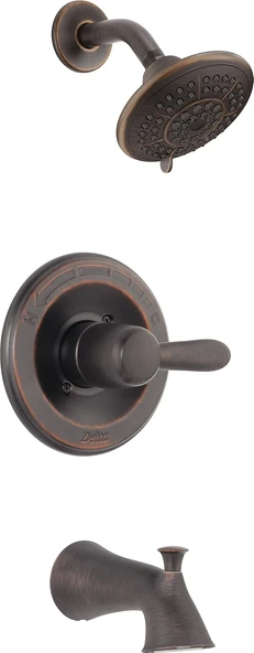 Faucet Lahara 14 Tek Kulplu Küvet Duş Trim Seti, 5 Püskürtmeli Dokunmatik Temiz Duş Başlıklı Duş Bataryası, Venedik Bronz T14438-Rb (Vana Dahil Değildir) ürün görseli 1