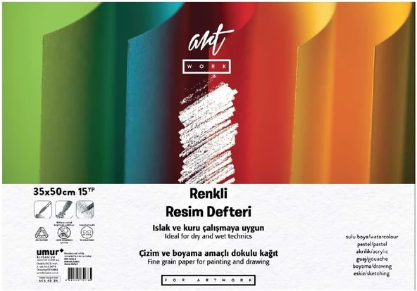 Artwork Clara Renkli Resim Defteri 160 Gr / 180 Gr, 35 X 50, 12/3 Yaprak ürün görseli 1