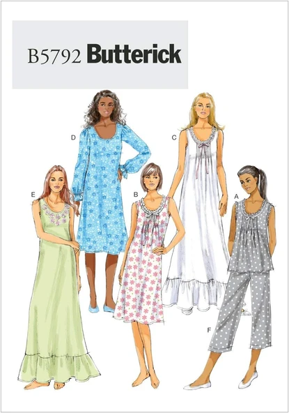 Butterick B5792 Kesim Kalıbı Için Dikiş, Şık, Gösterişli, Modaya Uygun, Btk 5792 Y (Xsm-Med)32-40 ürün görseli 1