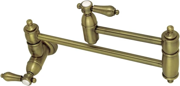 Brass Ks3103Bal Duvara Monte Pot Dolgu Mutfak Bataryası, Antik Pirinç ürün görseli 1