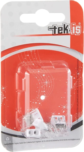 Tek-İş 5 Adet 2X2,5 Mm Geçmeli Buat Klemens Şeffaf Model ürün görseli 1