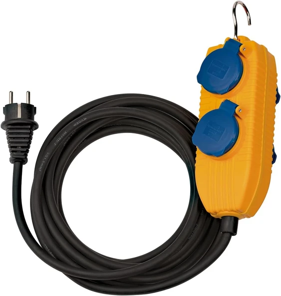 Brennenstuhl 1151740010 Baustellenkabel Ip54 Powerblock 10 M H07Rn-F3G1,5, Siyah ürün görseli 1