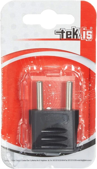 Tek-İş 520252 Fiş Amerikan Adaptör, Siyah ürün görseli 1