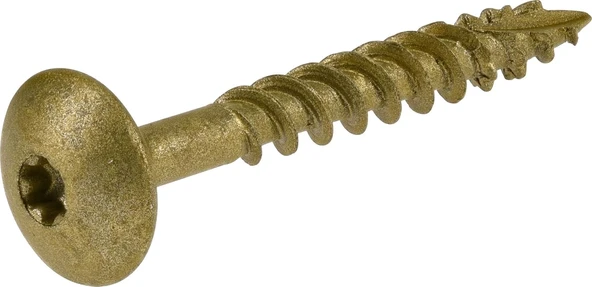 Power 47867 Lag Vidaları, 1/4 "X 2", Drive İnşaat Gecikme Vidaları, Paslanmaya Dayanıklı, Seramik Kaplı Bronz, 1 Lb Kutu, 50 Adet ürün görseli 1