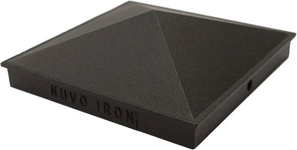 Nuvo Iron Pcp03 Piramit Direk Kapağı, 5 1/2 "X 5 1/2", Siyah ürün görseli 1