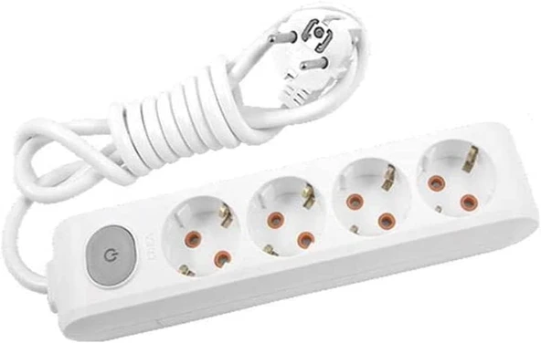 Multi-Let Dörtlü Priz Anah Top Kablolu Çarpma Karşıtı Çarpma Karşıtı Çocuk Korumalı 1 Mt ürün görseli 1