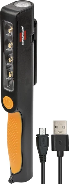 Brennenstuhl Led Lamba/Kullanışlı Led Pil Clipleuchte (Çalışma Lambası Akkubetrieben, Dahil Dönebilen Clip Mıknatıslı) Renk: Siyah/Sarı, 1 Adet, 1175890 ürün görseli 1