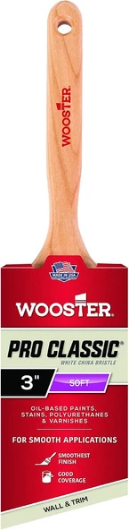 Wooster Brush Z1222-3 Beyaz Görkemli Açılı Kanat Boya Fırçası, 7,5 Cm ürün görseli 1