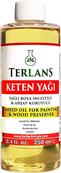 Terlans Keten Yağı Resim Yağı Ahşap 250 Ml Linseed Oil ürün görseli 1