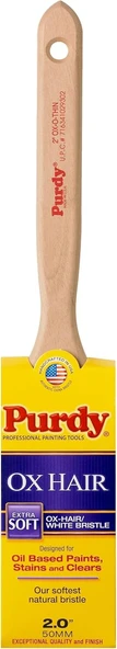 Purdy 144300030 Ox-O-Ince Ox-Saç Fırçası/Beyaz Çin Bristle Ressam Fırçası Düz, 3 Inç, 144300020 ürün görseli 1