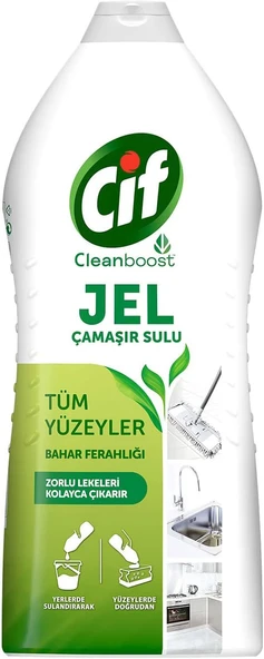 Jel Yüzey Temizleyici Cleanboost Tüm Yüzeyler Için Çıkarıcı Çamaşır Sulu Bahar Ferahlığı 1500 Ml ürün görseli 1