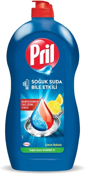 Pril Power Limon Kokulu 5+ Çözme Etkili Elde Yıkama Sıvı Bulaşık Deterjanı 1 X 1350 G, Limon 1.35Kg ürün görseli 1