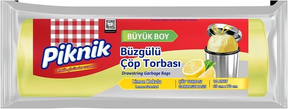 Ernet Torbası Büzgülü Büyük 15'Li Limon 2100 ürün görseli 1