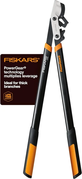 Fiskars 81 Cm Powergear2 Çelik Bıçaklı Bahçe Budama Makası, 5 Cm Çapa Kadar Dal Kesimi ürün görseli 1