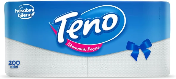 Teno Peçete Tek Katlı Beyaz 200 Adet ürün görseli 1