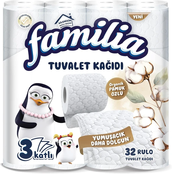 Familia 3 Katlı Tuvalet Kağıdı 32'Li 1 Paket (1 X 32 Adet) ürün görseli 1
