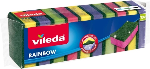 Vileda Ekonomik Bulaşık Süngeri, 10'Lu Ekonomik Paket, Rainbow ürün görseli 1