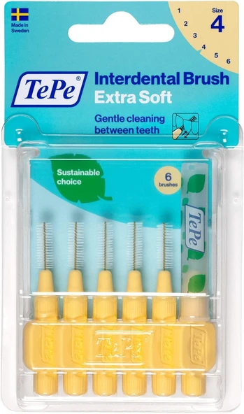 Tepe Blister X-Soft 0.7 Mm - Sari Arayüz Fırçası (1X 6 Adet) ürün görseli 1