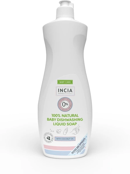 Incia%100 Doğal Bebek Bulaşık Sabunu Bitkisel Emzik Biberon Temizleyici Vegan 500 Ml ürün görseli 1