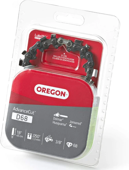 Oregon D68 Advancecut İnç Kılavuz Çubuklar Için Yedek Testere Zinciri, 68 Tahrik Bağlantısı, Pitch: 3/8", .50" Ölçer, Husqvarna, Daha Fazlasına Uygun ürün görseli 1