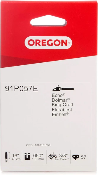 Oregon 91P Zincirli Testere Zinciri, 16 Inç (40 Cm) Testere Rayı Için, 57 Tahrik Elemanı, Geri Tepmesiz Zincir, Titan, Gardenline, Black & Decker, Spear & Jackson, Einhell, Worx Daha Fazlası Ile U ürün görseli 1