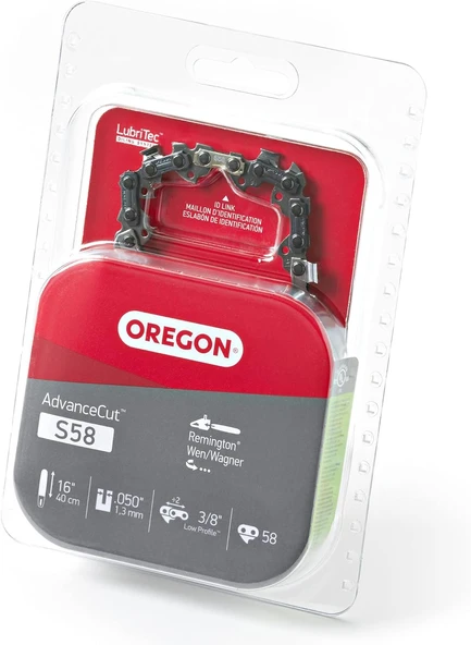 Oregon S58 Advancecut 16 İnç Kılavuz Çubuklar Için Yedek Testere Zinciri, 58 Tahrik Bağlantısı, Pitch: 3/8" Düşük Titreşim, 50" Ölçer, Remington, Skil, Wen Daha Fazlasına Uygun ürün görseli 1