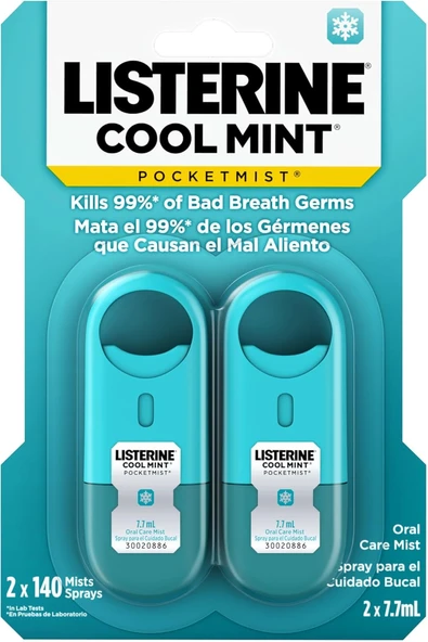 Listerine Pocketmist Soğuk Nane Ağız Bakım Sisi Kötü Nefesten Kurtar, 2'Li Paket ürün görseli 1