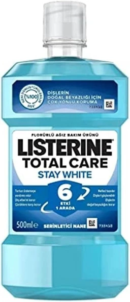 Listerine Total Care Stay White Günlük Ağız Bakım Suyu 500 Ml ürün görseli 1