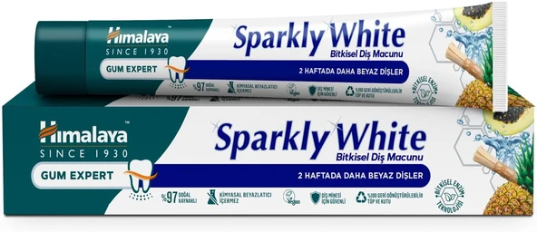 Himalaya Since 1930 Işıltılı Beyazlık Bitkisel Beyazlatıcı Macunu, Florürsüz, Parabensiz, Bitkisel Enzim, 75 Ml ürün görseli 1