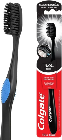 Fırçası - 360° Siyah Charcoal Orta ürün görseli 1
