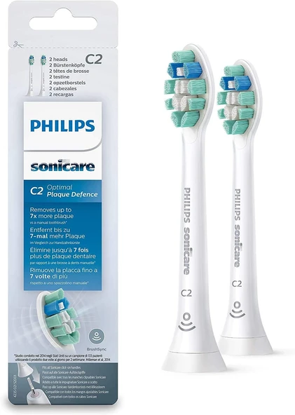 Sonicare Optimal Plaque Defence - Sonic Şarjlı Fırçası 2'Li Yedek Başlık - Beyaz ürün görseli 1