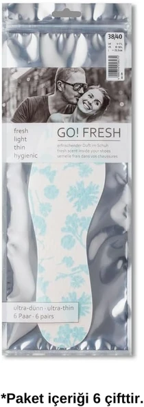 Kifidis 9Ped2Tbau000005 120 Pedag Go Fresh Aromalı Hijyenik Ayakkabı Terlik Yastığı, 38-40, Beyaz ürün görseli 1