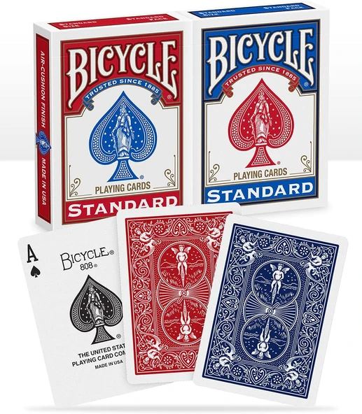 Bicycle Standart Endeks Oyun Kağıdı Destesi, Poker Boyu, 2 Deste, Kırmızı ürün görseli 1