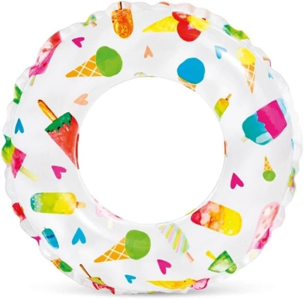 59230 Sevimli Desenli Simit 51 Cm, Su Sporları, Plaj Malzemesi, Şişme Ürün, Yüzme Aksesuarı, Kamp, Dalış, Güvenlik ürün görseli 1