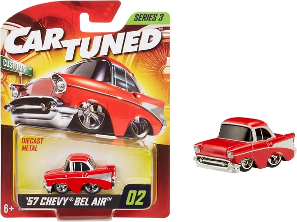 Mga Entertaintment Cartuned S3 1957 Chevy Bel Air - Kırmızı Custom Araba ürün görseli 1