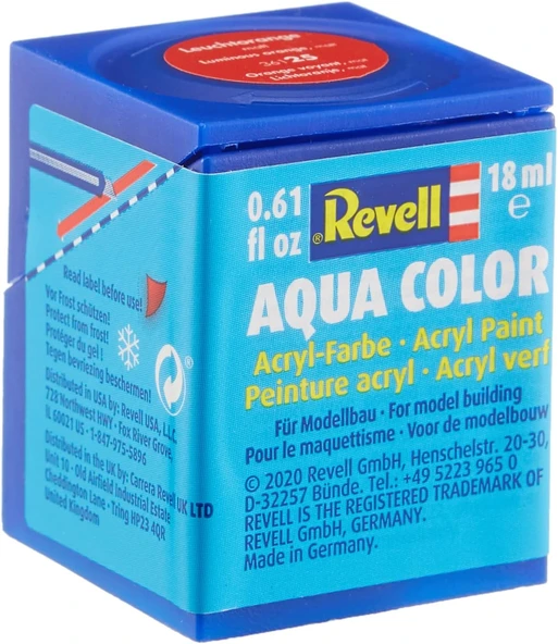Revell - Su Bazlı Maket Boyası Berrak Turuncu Mat Ml (36125) ürün görseli 1