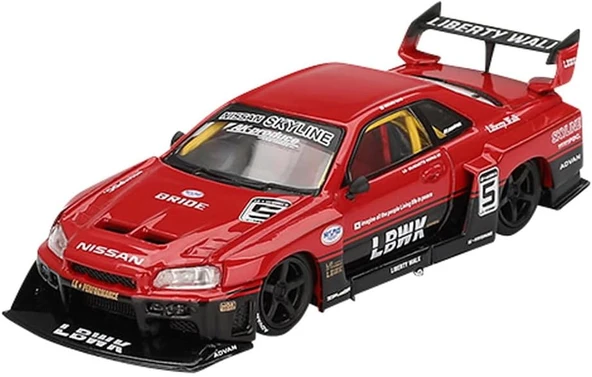 Gt 1/64 Nissan Lb-Er34 Silhouette Skyline Kırmızı/Siyah (Sağ Kol) Bitmiş Ürün Mgt00843-R ürün görseli 1