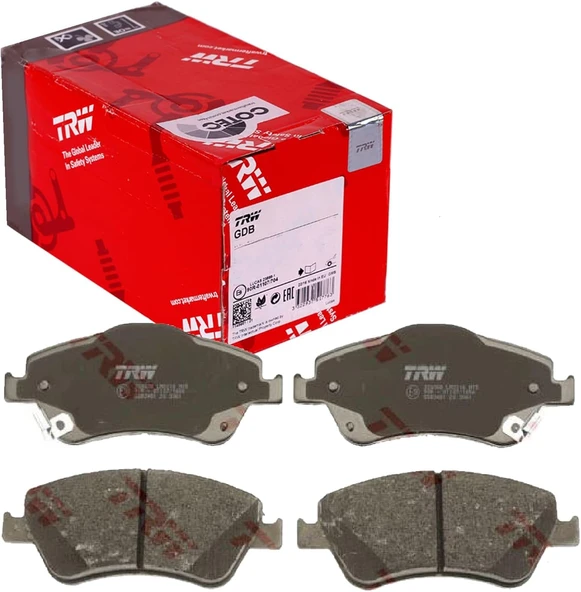 Trw Fren Balatası Ön Toyota Auris 1.33 Dual Vvti 09-12, 1.4 07-12, 1.6 07-12, 1.8 09-12, 1.4 D-4D 07-12, Corolla E15 1.33 08-14, 1.4 Vvt-I 06-13, 1.4 D-4D 06-14 Gdb3481 ürün görseli 1