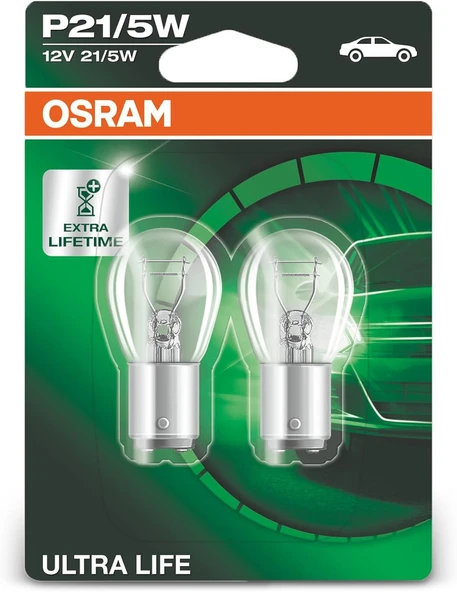 Life P21/5 W Halojen Sinyal Lambası, Stop Lambası, Arka Sis Lambası, 7528Ult-02B, 12 V Yolcu Otomobili, Çift Ampul (2 Birim) ürün görseli 1