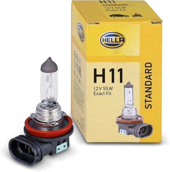 Hella Ampul H11 Halojen Pgj19-2 12V Tek Telli Far Sis Mercedes Bmw Citroen Honda Opel Vw 8Gh 008 358-121 - 8Gh 008 358-121 ürün görseli 1