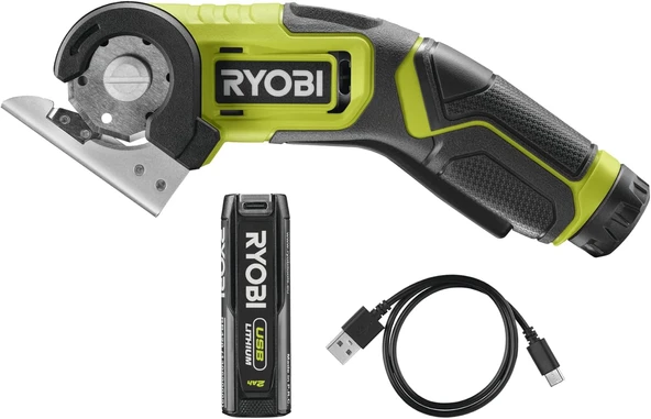 Ryobi Rct4-120G 4V Akülü Makas (Kesme Kapasitesi 6,4 Mm, Devir Sayısı 270 Devir/Dakika, 1 X 4 V 2,0 Ah Akü Kablosu Dahil) ürün görseli 1